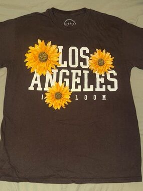Tilly's brown Tee with Yellow Sunflower Graphic